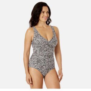 Lands' End Ladies' Swimsuit, Black and White, XS